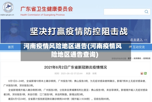 河南疫情风险地区通告(河南疫情风险地区通告查询)-第1张图片