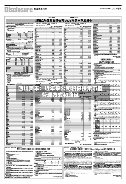 四川美丰：近年来公司积极探索市值管理方式和路径-第1张图片