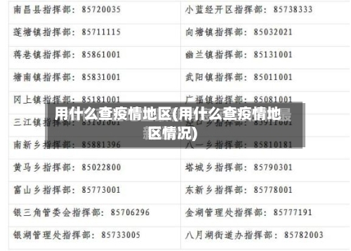 用什么查疫情地区(用什么查疫情地区情况)-第3张图片